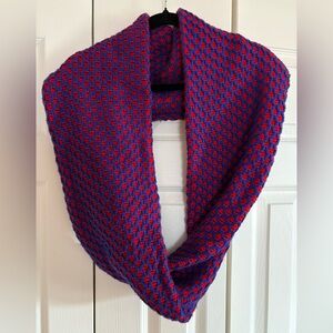 J. Crew Red and Blue Infinity Scarf